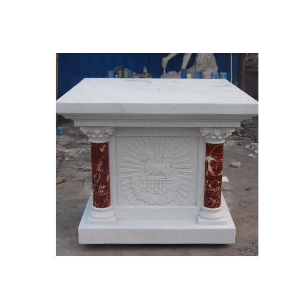 Hand Carved Natural Egypt Cream Marble Altars