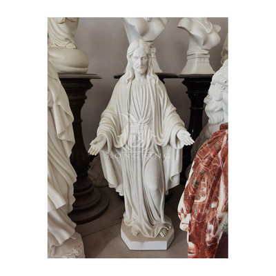 Life Size Religious Catholic Stone Marble Jesus Statue For Church