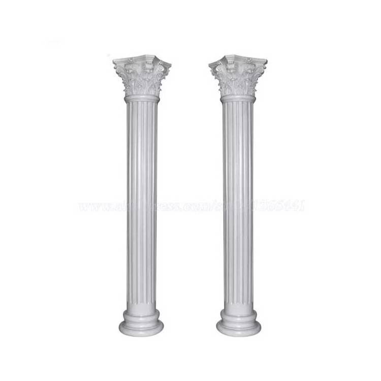 Lady Column Statue Marble Pillar Sculpture Elegant Marble Carving Pillar for hall Fine Marble pillars