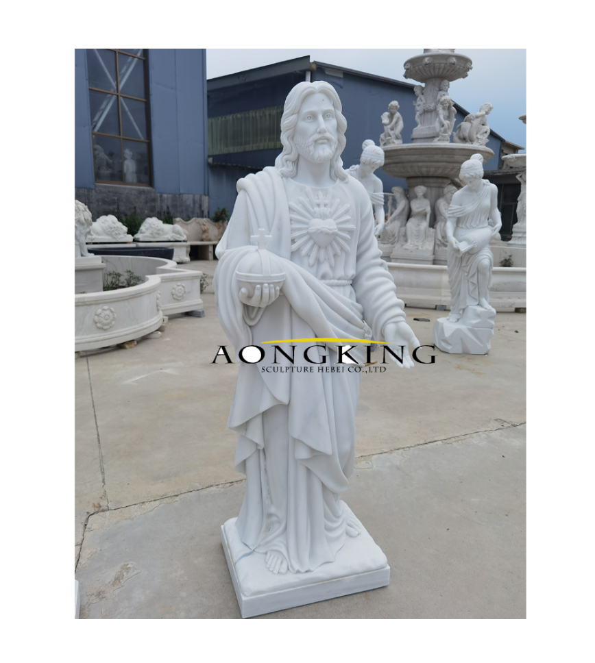 Life Size Religious Catholic Stone Marble Jesus Statue For Church