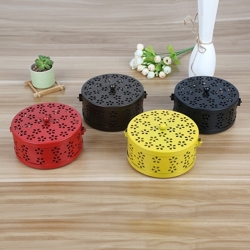 2022 Wholesale Portable Mosquito Coil Holder Retro Mosquito Incense Burner for Home and Camping With Handle