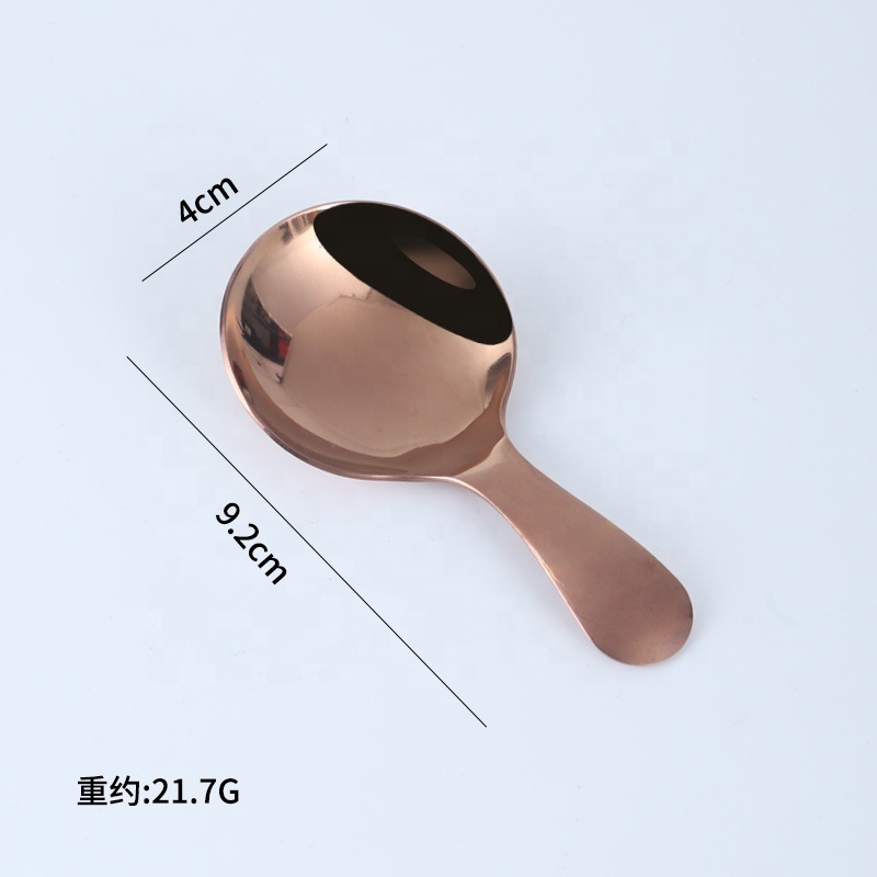 2023 Gold Metal Spoon Stainless Steel Teaspoon Measuring Spoons Loose Leaf Tea Spoon Scoop Espresso Coffee Dessert Tea Scoops