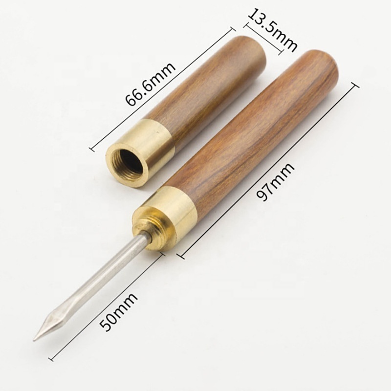 Wholesale Good Quality Multi Size Bar Professional Tool Wooden Handle Stainless Steel Ice Pick Ice Chisel