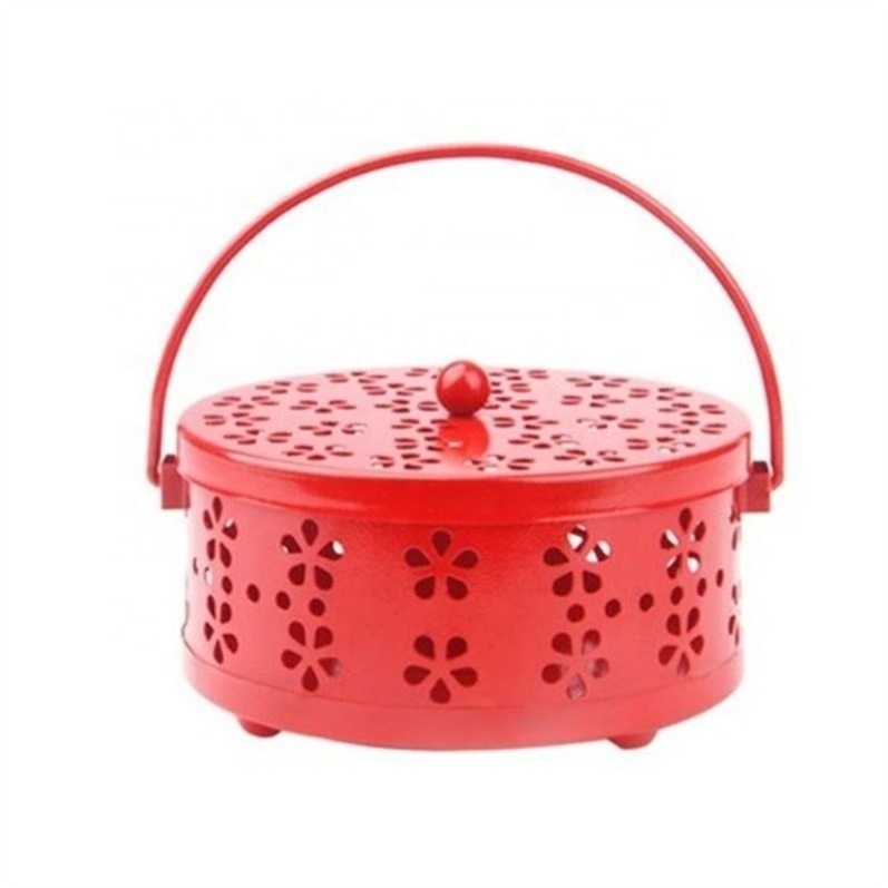 2022 Wholesale Portable Mosquito Coil Holder Retro Mosquito Incense Burner for Home and Camping With Handle