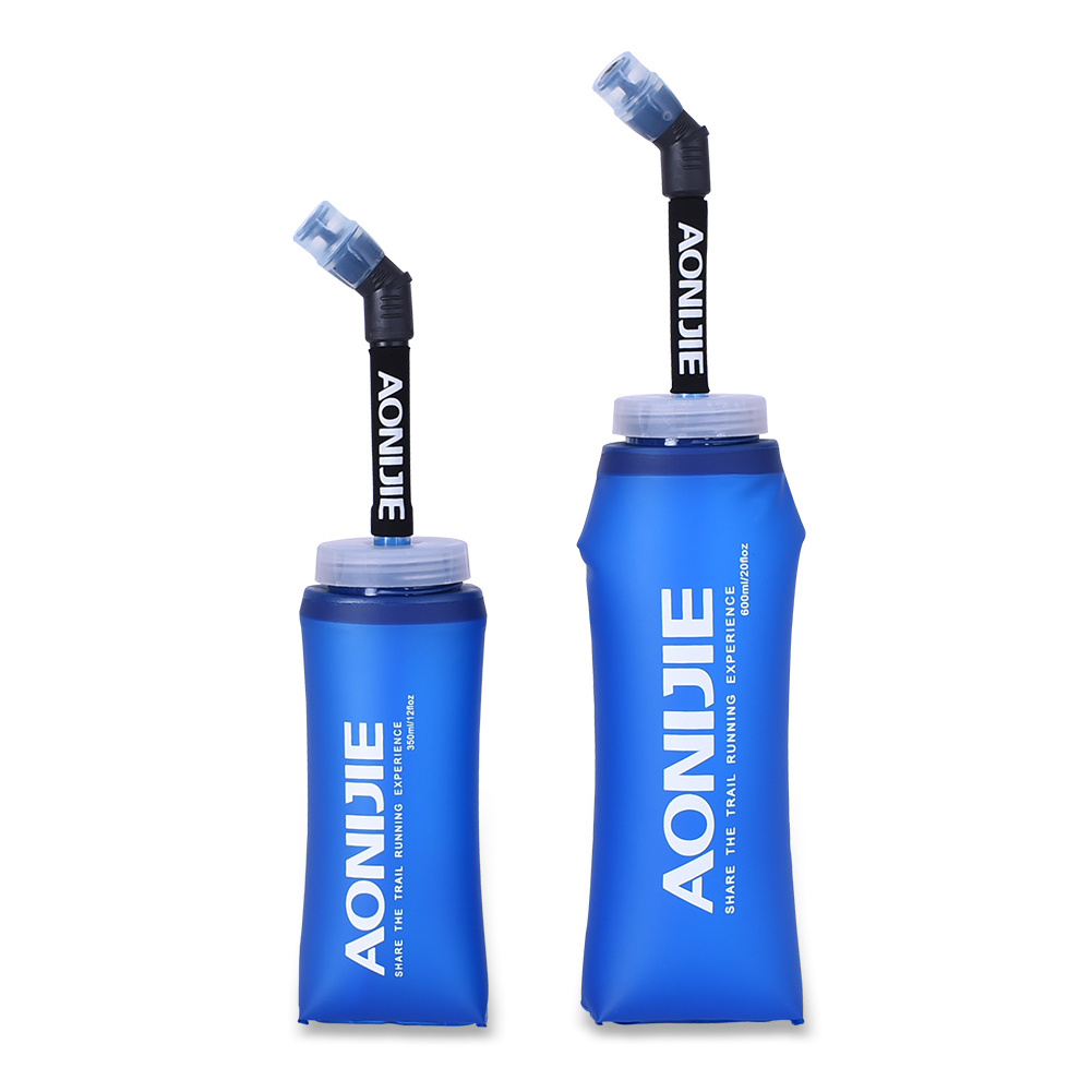 In Stock BPA Free Sports Cycling Water Bottle Soft Flask Water Bottle with Straw Runninng Hydration Foldable  AONIJIE SD13 350ml