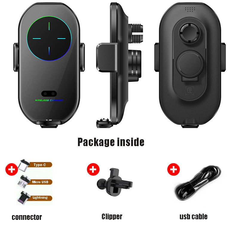 2021 universal smart automatic senor auto clamping air vent mobile holder 10W fast car wireless charger