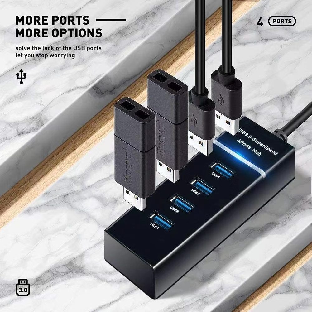 Cheap 4 in 1 Port adapter Hub Splitter Usb Hub 3.0 Pro USB3.0 4 Por Hub