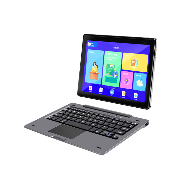 ODM/OEM 10inch 2in1 Cellular calling sim android  learning laptops tablet computer with magnetic keyboard