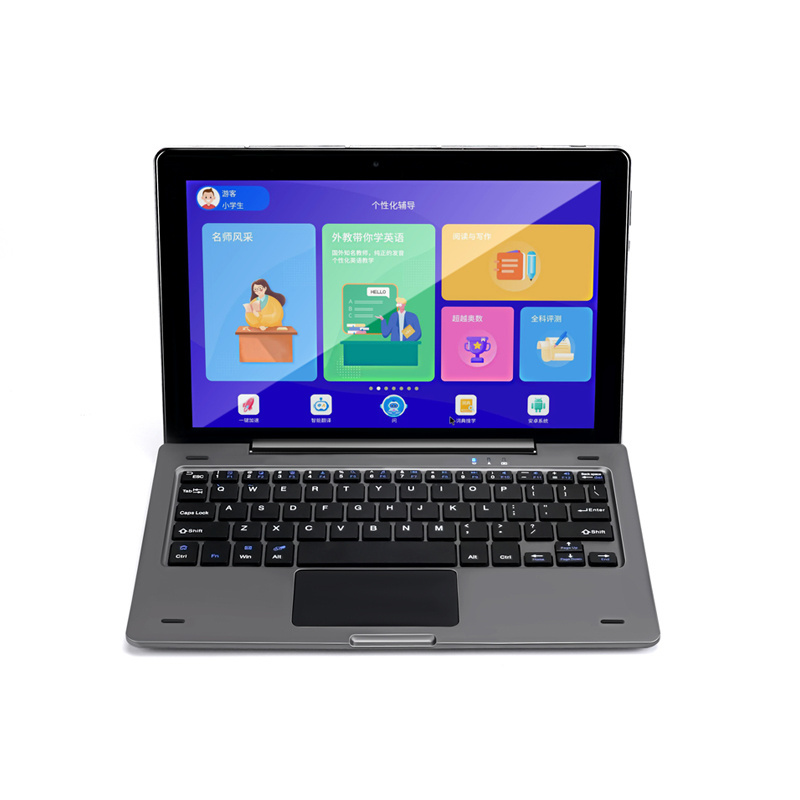 ODM/OEM 10inch 2in1 Cellular calling sim android  learning laptops tablet computer with magnetic keyboard