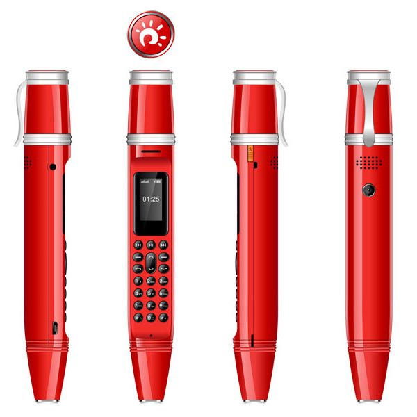 Wholesale 0.96 Inch Screen Pen Shaped BM111 Mini Mobile Phone 1000mAh Mini Cell Phone Pen with Dual Sim Card