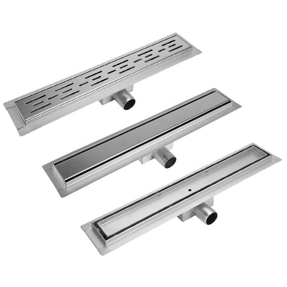 High Quality Concealed Invisible long stainless steel Floor Drain Tile Insert bathroom Linear shower Floor Drain