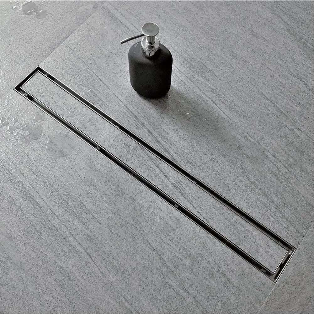 High Quality Bathroom Stainless Steel Floor Drain Trap Concrete Channel Shower Linear Drain Stainless Steel Floor Trap