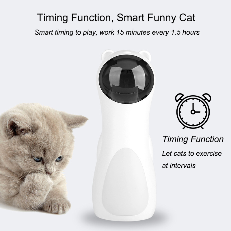 Automatic Interactive Smart Teasing Pet Funny Handheld Cat LED Laser Toys Multi-Angle Cat Exercise Training Entertaining Toy