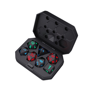 Color Side Funny Shape Luxury Dungeon Game Astrology D4 D6 16mm Logo Pixels Electronic Dice