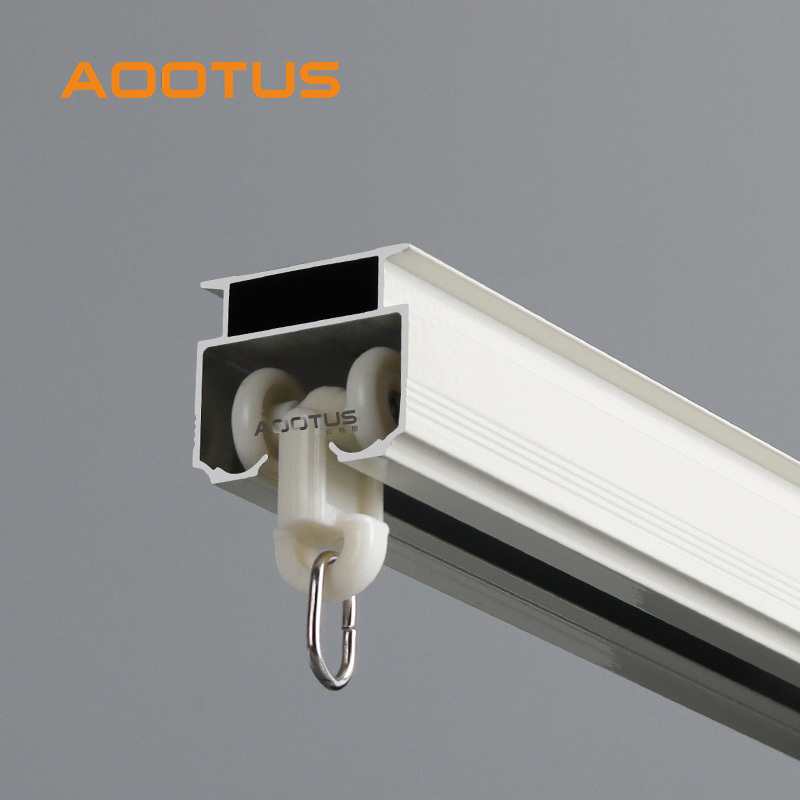 Factory Direct Sale Smooth Sliding Extruded Dual Track Ceiling Curtain Track For Ceiling Mount