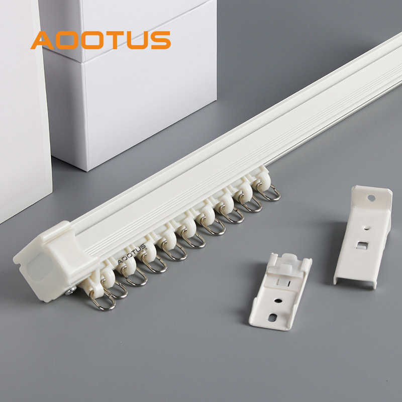 Factory Direct Sale Smooth Sliding Extruded Dual Track Ceiling Curtain Track For Ceiling Mount