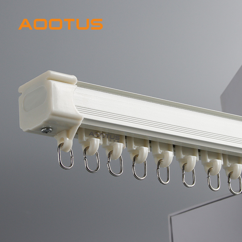 Factory Direct Sale Smooth Sliding Extruded Dual Track Ceiling Curtain Track For Ceiling Mount