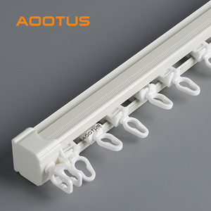 Home Curved Track Flexible Curtain Rail Corner Aluminium Curtain Poles Tracks Accessories Hospital Ceiling Pulley System