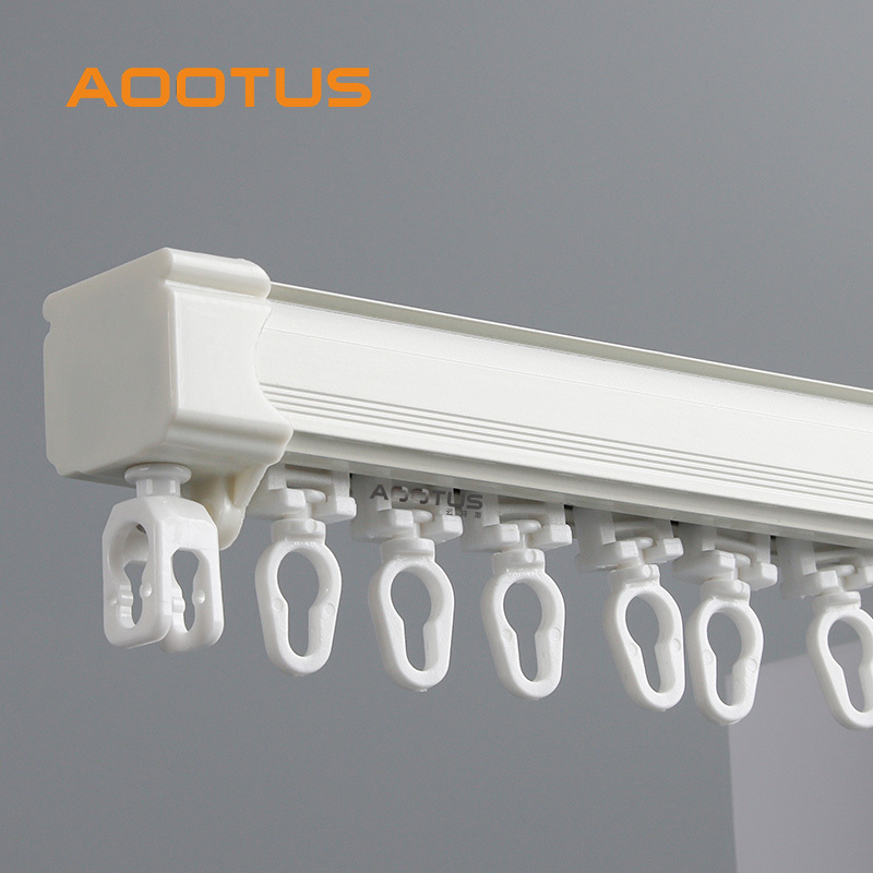 Home Curved Track Flexible Curtain Rail Corner Aluminium Curtain Poles Tracks Accessories Hospital Ceiling Pulley System