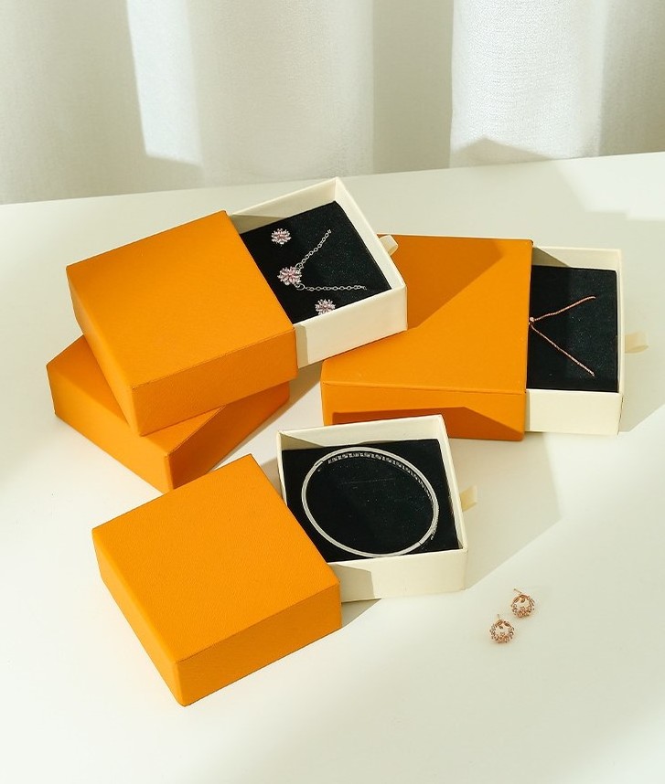 Hot Sale YTY-d03 Luxury Drawer Cardboard Box With Handle Jewelry Packing Box For Ring Earring Necklace