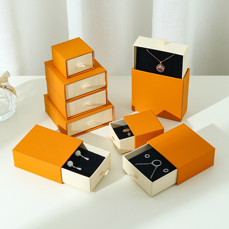 Hot Sale YTY-d03 Luxury Drawer Cardboard Box With Handle Jewelry Packing Box For Ring Earring Necklace