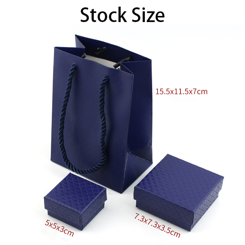 Luxury Gift Necklace Earring Ring Packaging Boxes Custom Logo Jewelry Package Box with Black Foam