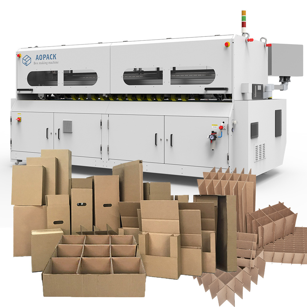 Aopack Make Any Size Box On-Demand Highly Accurate Computerized Corrugated Cardboard Box-Making Carton Making Machine