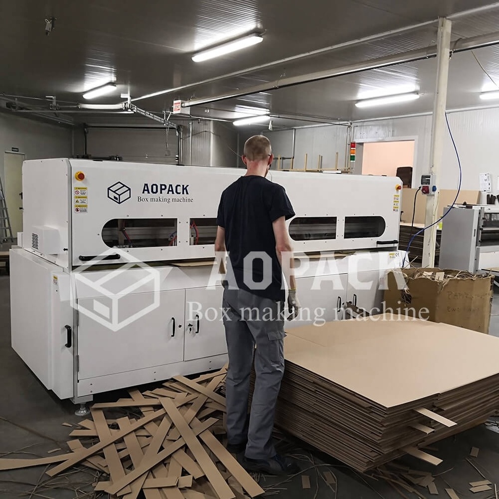 Aopack Cardboard Automatic Box Maker Corrugated Carton Box Making Machine Prices Fully Automatic