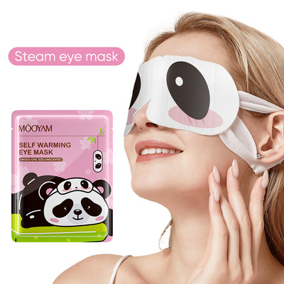 Private Label Gentle Instant Self Heating Steam Hot Warm Disposable Sleeping Eye Mask Eye Care Patch Heating Pad Steam Eye Mask