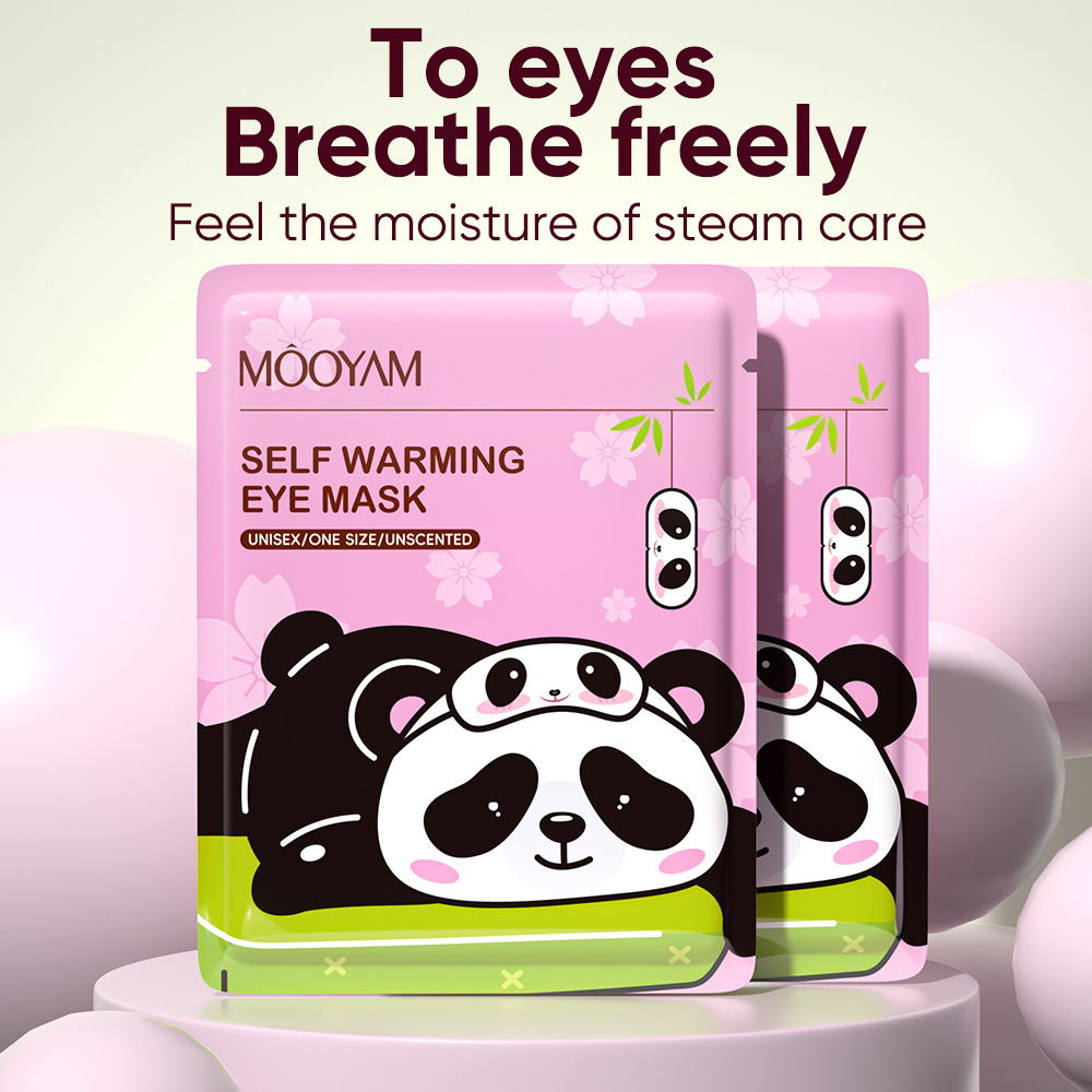 Private Label Gentle Instant Self Heating Steam Hot Warm Disposable Sleeping Eye Mask Eye Care Patch Heating Pad Steam Eye Mask