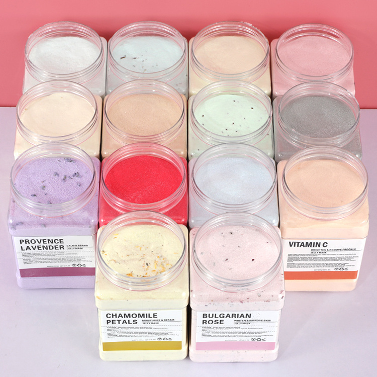 Low MOQ OEM Custom Organic Natural Whitening Jellymask Mascarillasl Facial Private Label Face Crystal Hydro Jelly Mask Powder