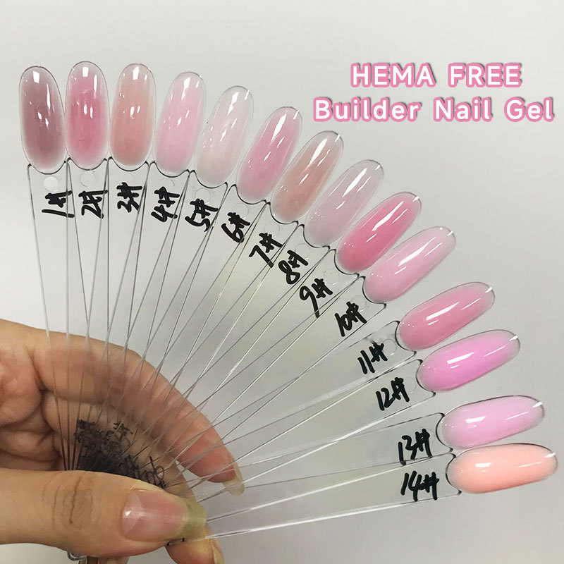 AOPMALL Customized No Heat Hema Free Builder Nail Gel Clear Solid Builder Hard Gel Extension Nails Nude Light Colors