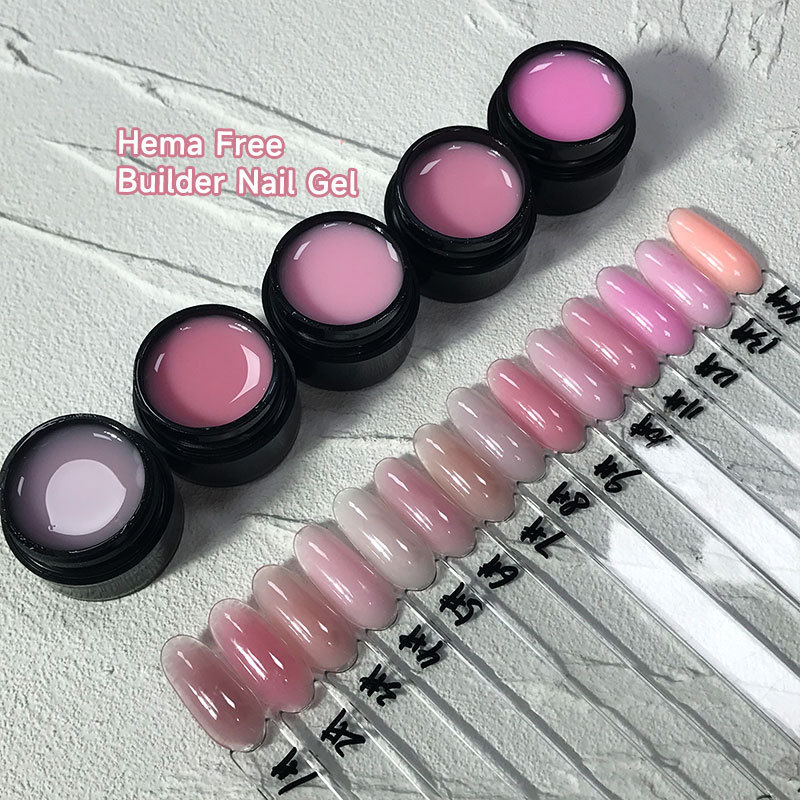 AOPMALL Customized No Heat Hema Free Builder Nail Gel Clear Solid Builder Hard Gel Extension Nails Nude Light Colors