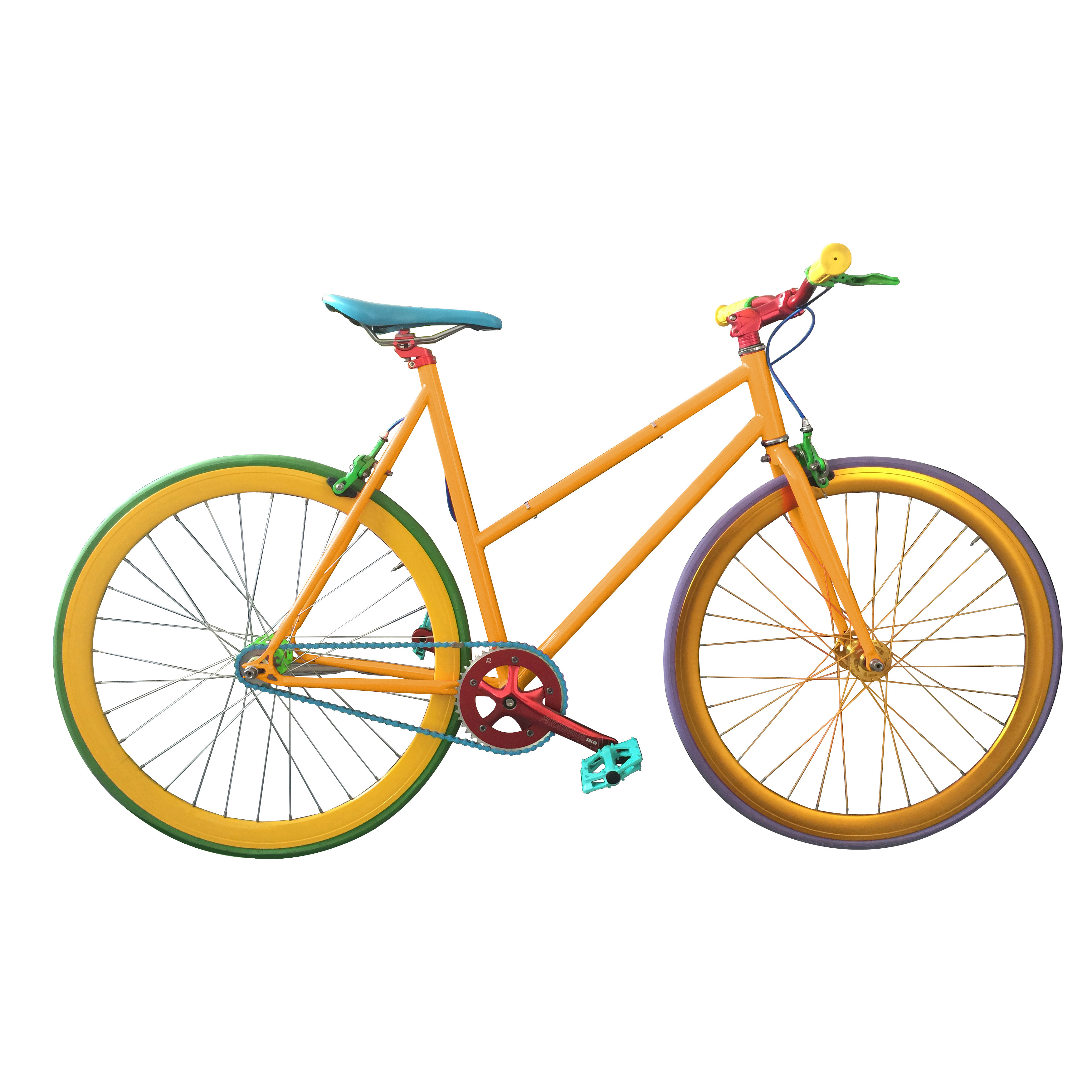 China Factory OEM High Quality and Cheap Chrome Steel 700C Colorful Single Speed Women Fixed Gear Bike