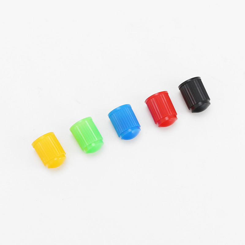 Plastic Tire Valve Caps Various Colors Black Red Green Blue Yellow Tyre Valve Stem Covers Tire Nipple Dust Caps No Rubber Seal