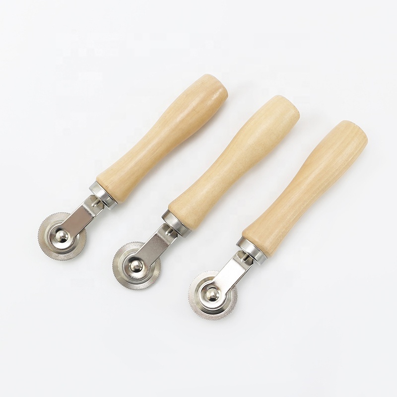 NBAuto  Tyre Repair Tool Compaction Wheel Steel Roller With Wooden Handle Multi-Size Practical Tire Repair Tools