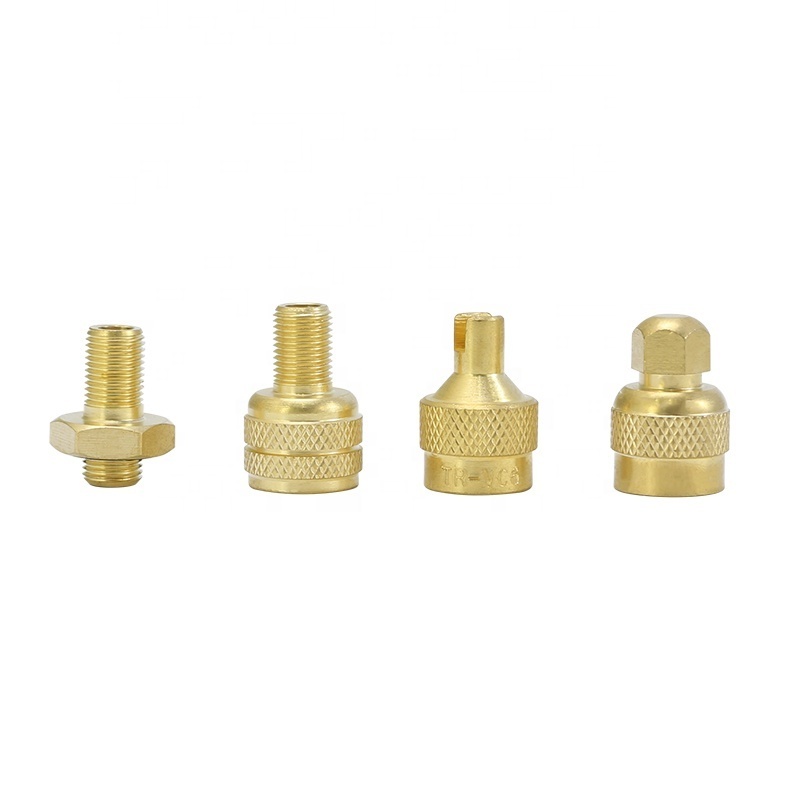 4pcs Large Bore Tire Valve Caps Screwdriver Top Cap Hexagonal Tyre Valve Adapter Brass Valve Stem Cover Nipple Core Remover Cap