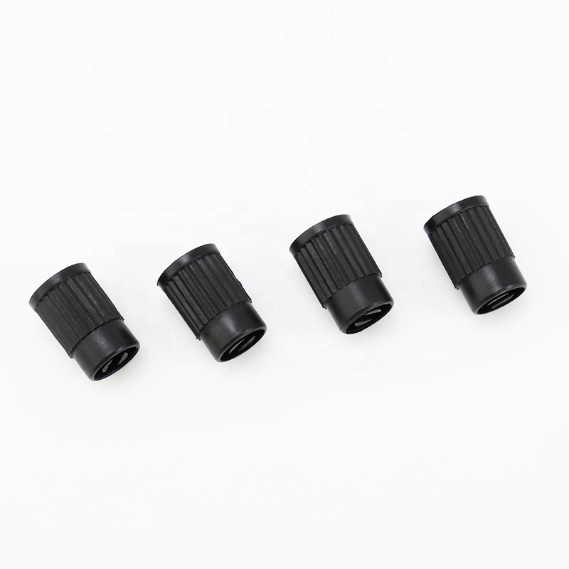 100pcs Core Remover Tire Valve Caps Black Plastic Tyre Valve Stem Covers with Screwdriver Top Tire Nipple Dust Caps No Seal