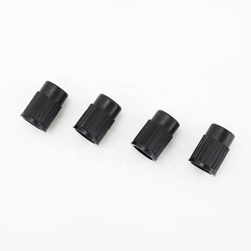 100pcs Core Remover Tire Valve Caps Black Plastic Tyre Valve Stem Covers with Screwdriver Top Tire Nipple Dust Caps No Seal