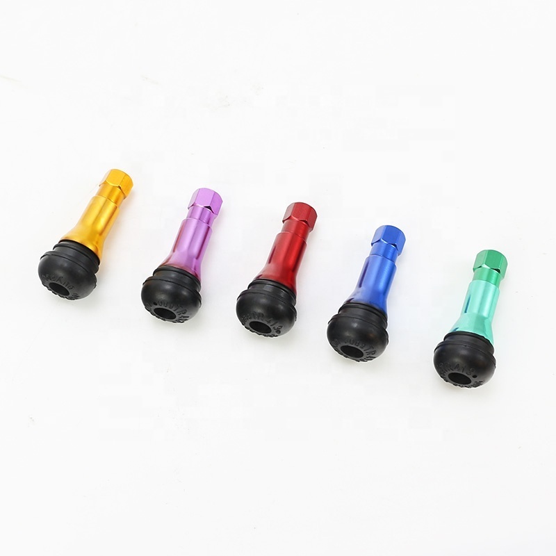 Colorful Trumpet Cover Snap-in Short Black Without Tube  Car Auto Parts Tire Valve TR413 Rubber Tire Valve Stem