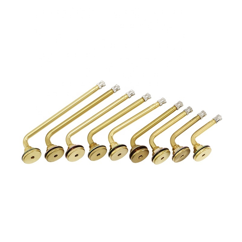 Long And Single Bend TR227 Brass Tire Valve Stem Screw on Inner  Tube Valve Stems for Truck Tires