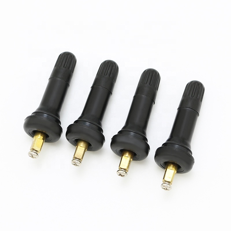 Snap-in End Shape Square Sensor Tubeless Tire Valve Rubber Apply 11.5mm Rim Hole Tire Pressure Valve TPMS