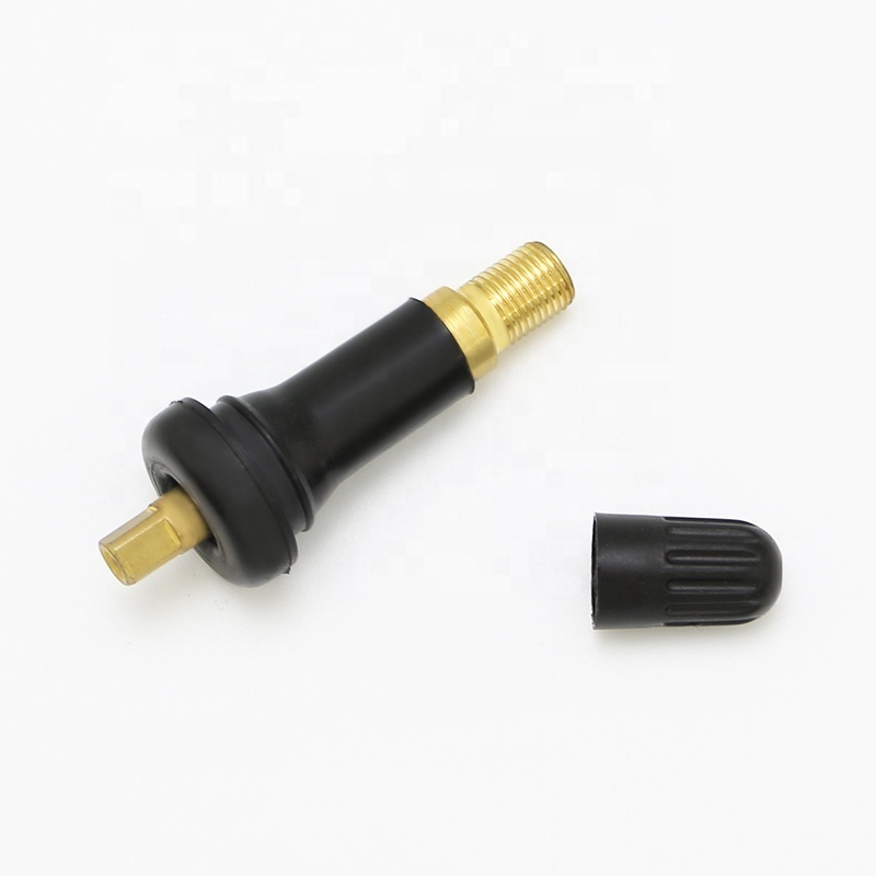 Snap-in End Shape Square Sensor Tubeless Tire Valve Rubber Apply 11.5mm Rim Hole Tire Pressure Valve TPMS