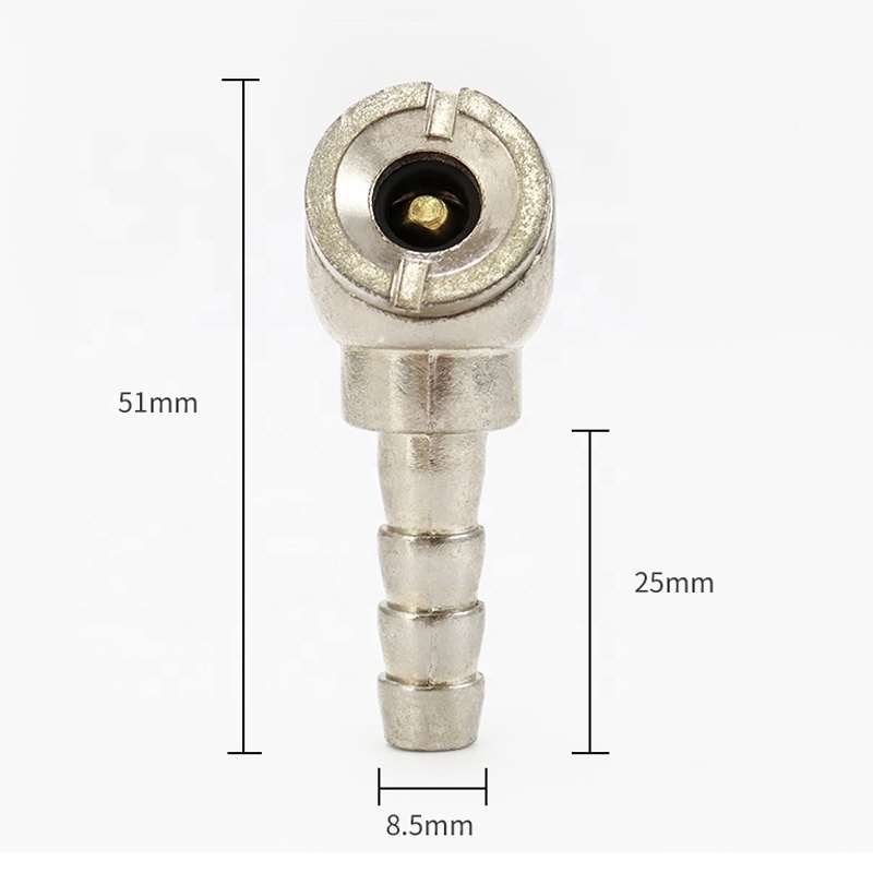 4pcs Air Chucks  Tube Open Type Ball Foot Air Chuck for 8mm Air Hose Tire Inflation Deflation Tool Accessory Tire Valve Acc