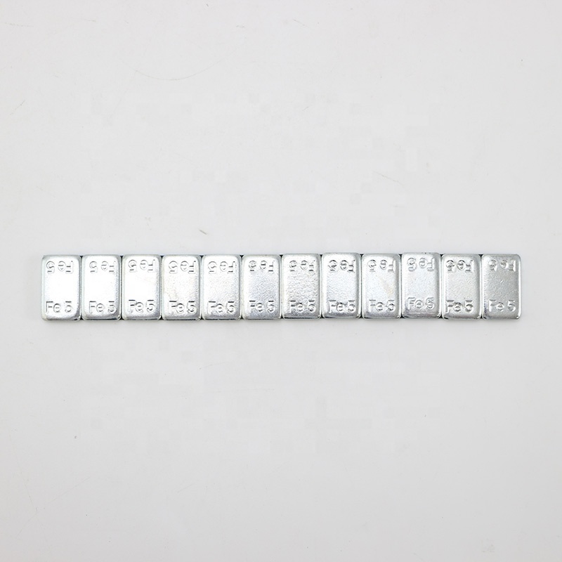 Zinc Plated Fe Adhesive Wheel Weights 5g/10g Stick-on Steel Balancing Weights for Steel Alloy Wheels 60g Alignment Blocks