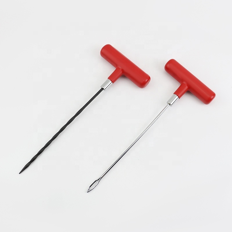 Red Tool Tyre Repair For  Truck Car  And Bus T-Handle Tire Repair Tool  275mm Extended Tire Repair Needle