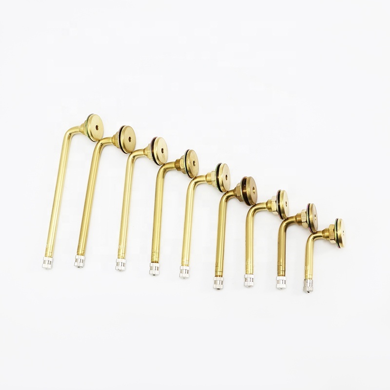 Long And Single Bend TR227 Brass Tire Valve Stem Screw on Inner  Tube Valve Stems for Truck Tires