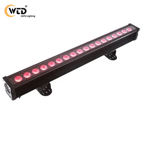 IP65 dmx led bar 18*10W RGBW 4-in-1 led wall washer light dmx 6 sections control