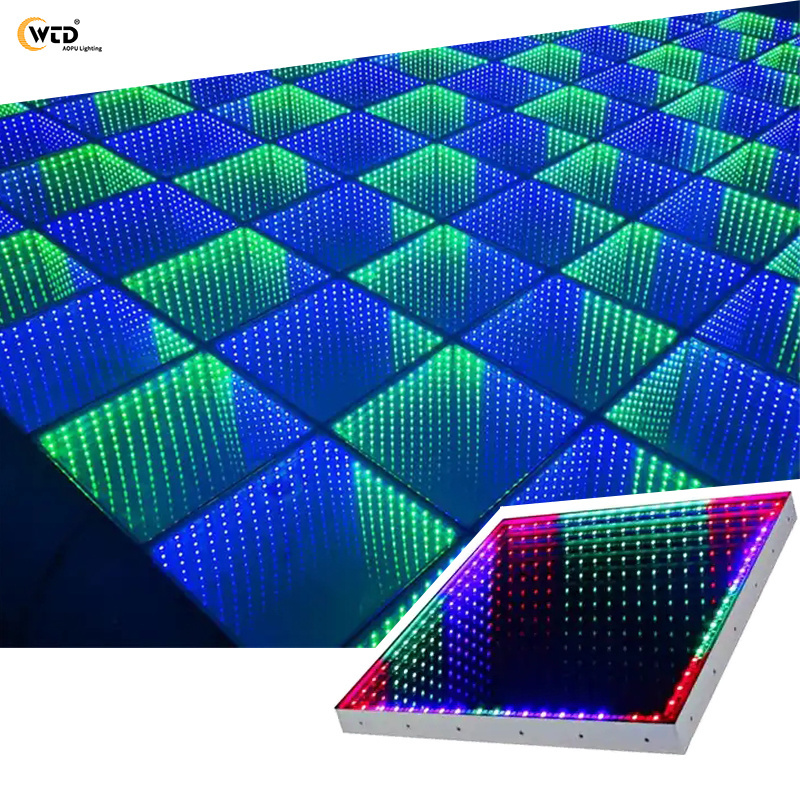 AOPU 3D IP55 Portable LED full Sexy Video Dance Floor Tiles For Wedding KTV Bar Light Up Dance floor