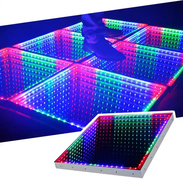 AOPU 3D IP55 Portable LED full Sexy Video Dance Floor Tiles For Wedding KTV Bar Light Up Dance floor